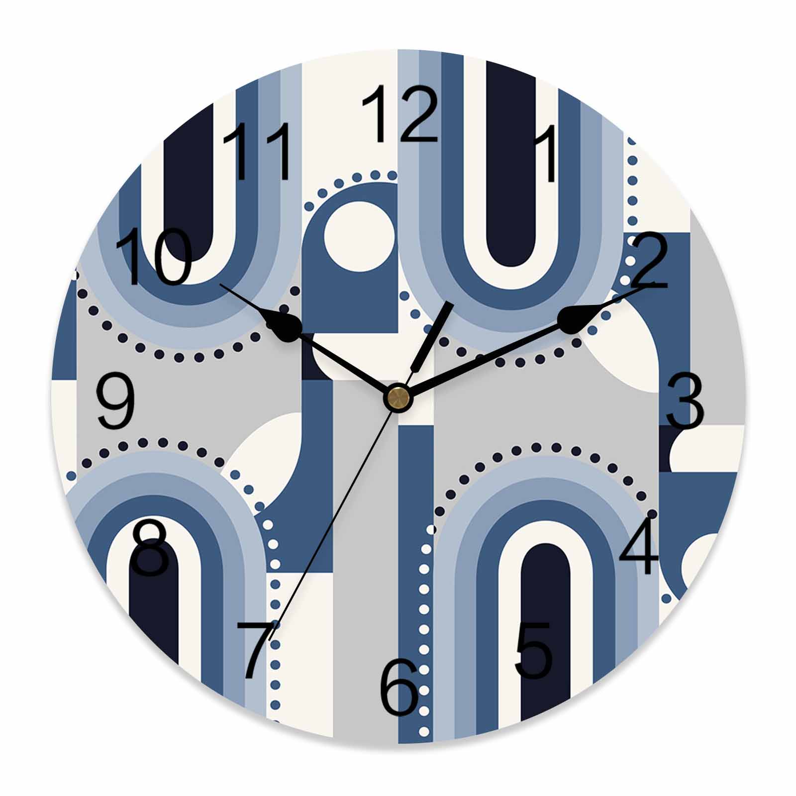 Abstrack Clock Wall Clock Mid Century Abstract Clocks PVC Silent Non-Ticking Battery ...