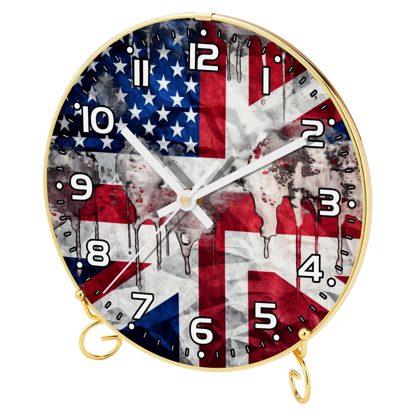 Wall Clock Modern Clocks Battery Operated Round Silent Clock 9.4 in ...