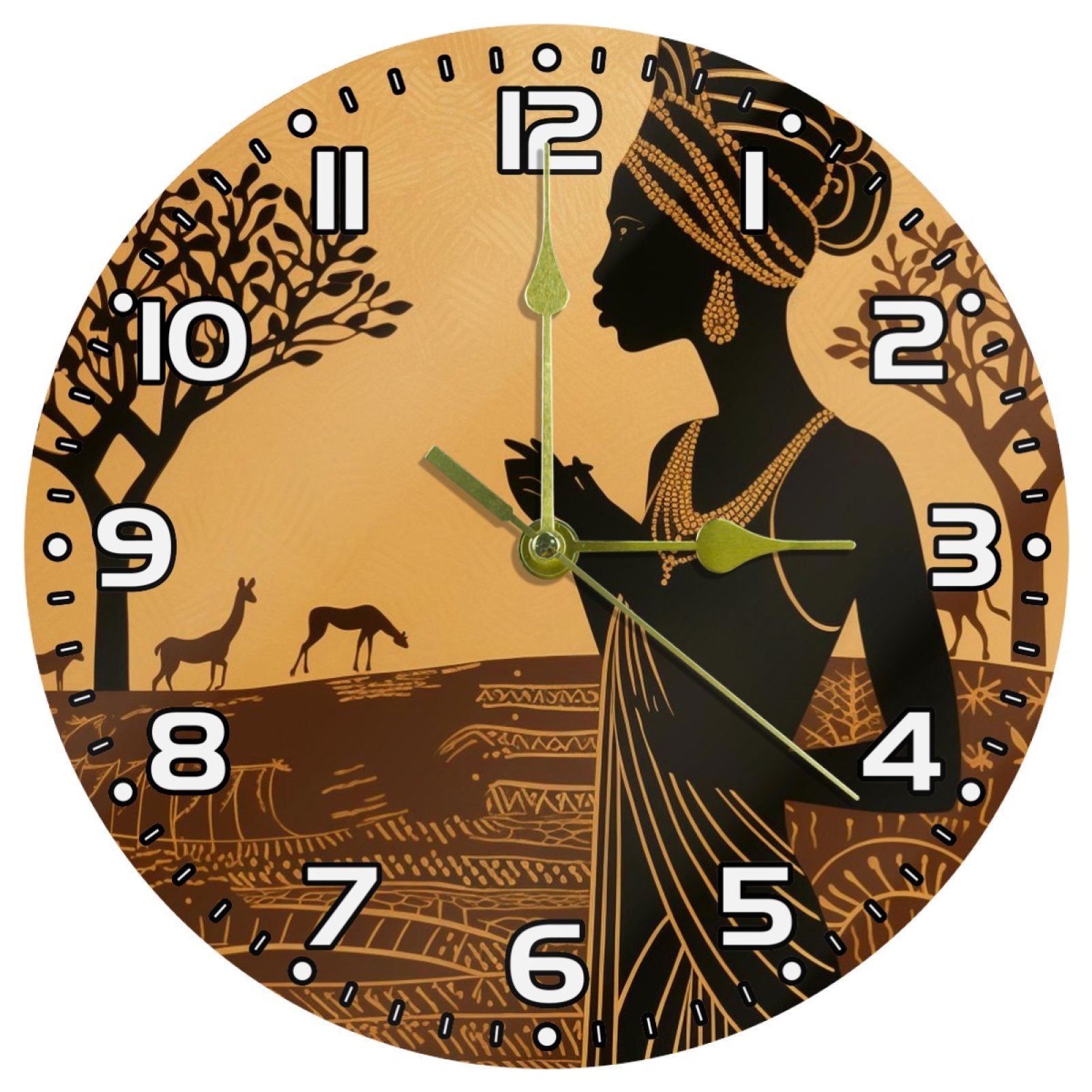 Wall Clock Modern Clocks Battery Operated Round Silent Clock 9.85 in