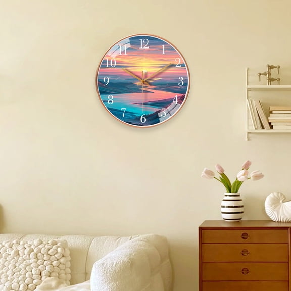 Wall Clock, Modern Small Wall Clocks Battery Operated 8 Inch Quartz Decorative, Silent Non-Ticking Analog Classic for Office, Home, Bathroom, Kitchen, Bedroom,Easy To Read School Clock