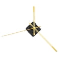 thumbnail image 1 of FENGGUIQU Golden Plastic Silent Wall Clock Movement Mechanism Replacement Parts Kit, 1 of 6