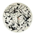thumbnail image 1 of Wall Clock Non-Ticking Wall Clocks Battery Operated - Country Retro Rustic Style Decorative for Living Room kitchen and home Bathroom Bedroom , Birds, 1 of 8