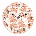 thumbnail image 1 of Wall Clock Orange Fruit Clocks PVC Silent Non-Ticking Battery Operated Decorative Berry Leaves Nature Round Clock for Home Living Room Kitchen Bedroom Office School Wall Decor 10 Inch, 1 of 9