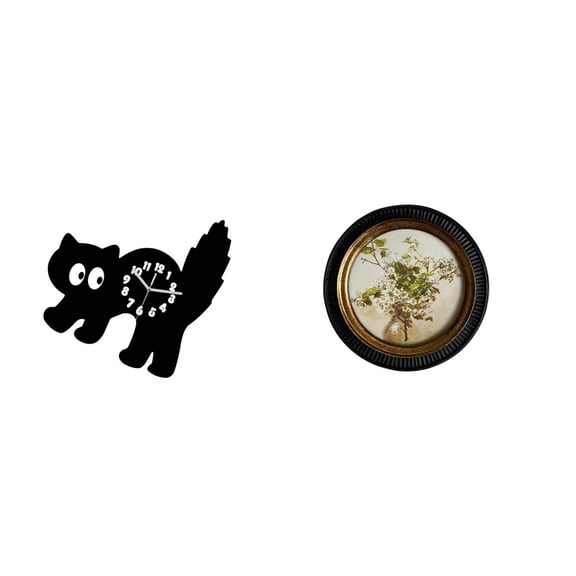 Wall Clock Ornate Photo Frame Vintage European Design Acrylic Fade Resistant for Bedroom Living Room Study Kid's Room