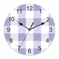 thumbnail image 1 of Wall Clock Purple White Buffalo Plaid Clocks PVC Silent Non-Ticking Battery Operated Decorative Classic Checked Round Clock for Home Living Room Kitchen Bedroom Office School Wall Decor 10 Inch, 1 of 9