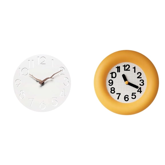 Wall Clock Quiet Analog Hanging Wood Material Easy to Read for Home Office Study Room Dining Bedroom