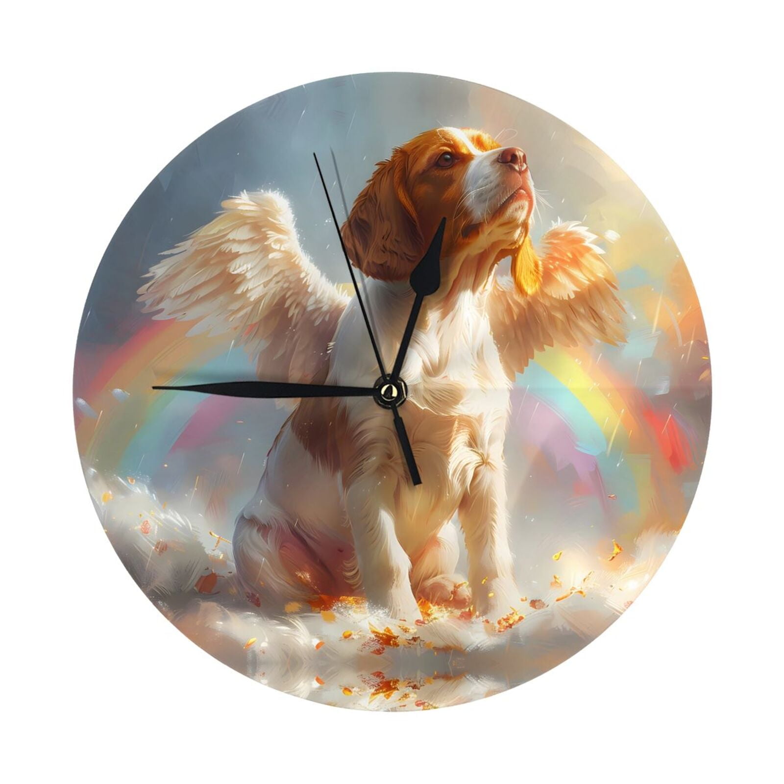 Wall Clock Rainbow English Cocker Spaniel Wall Clocks Battery Operated ...