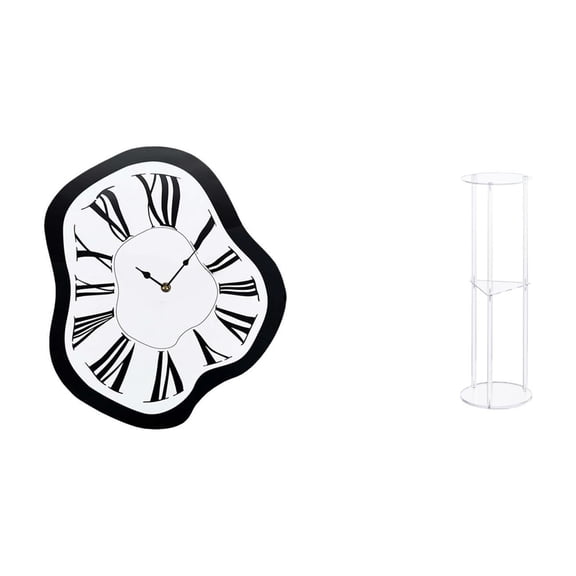 Wall Clock Roman Numeral Clock Luxury Electronic Clock Acrylic Clear Design for Home Desk Shelf Cabinet