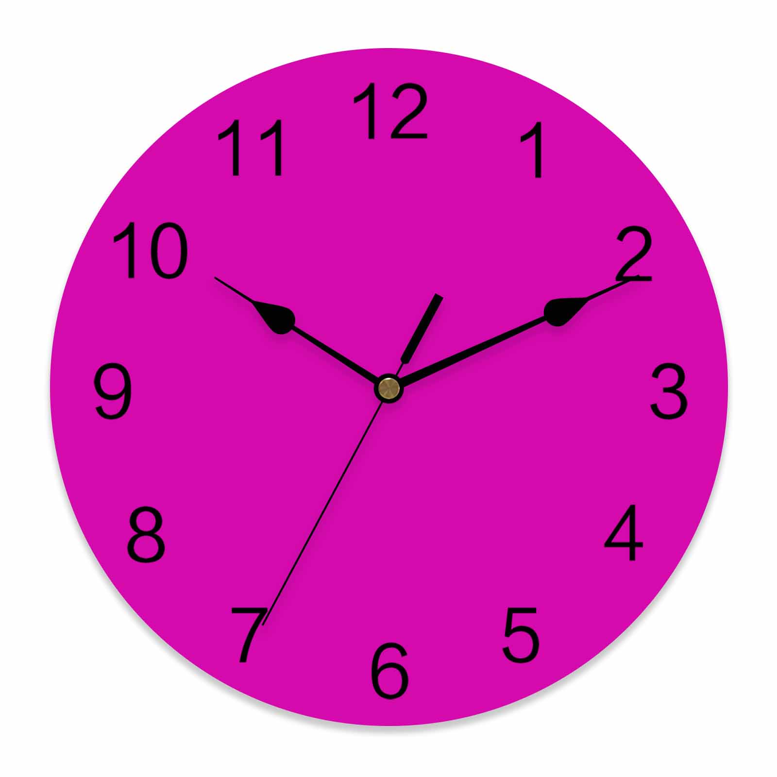 Vex Clock Rosa Wall Clock Rosy Red Clocks PVC Silent Non-Ticking Battery Operated ...