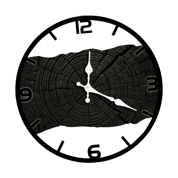 Wall Clock Rustic Country Clock Silent Wall Clock Wood Wall Clock Quiet Movement for Bedroom Classroom Bathroom