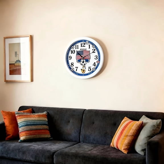 Wall Clock Safe with Hidden Storage, Round Concealed Cash Box for Home Office