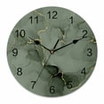 thumbnail image 1 of Wall Clock Sage Green Marble Clocks PVC Silent Non-Ticking Battery Operated Decorative Abstract Art Lines Round Clock for Home Living Room Kitchen Bedroom Office School Wall Decor 14 Inch, 1 of 9