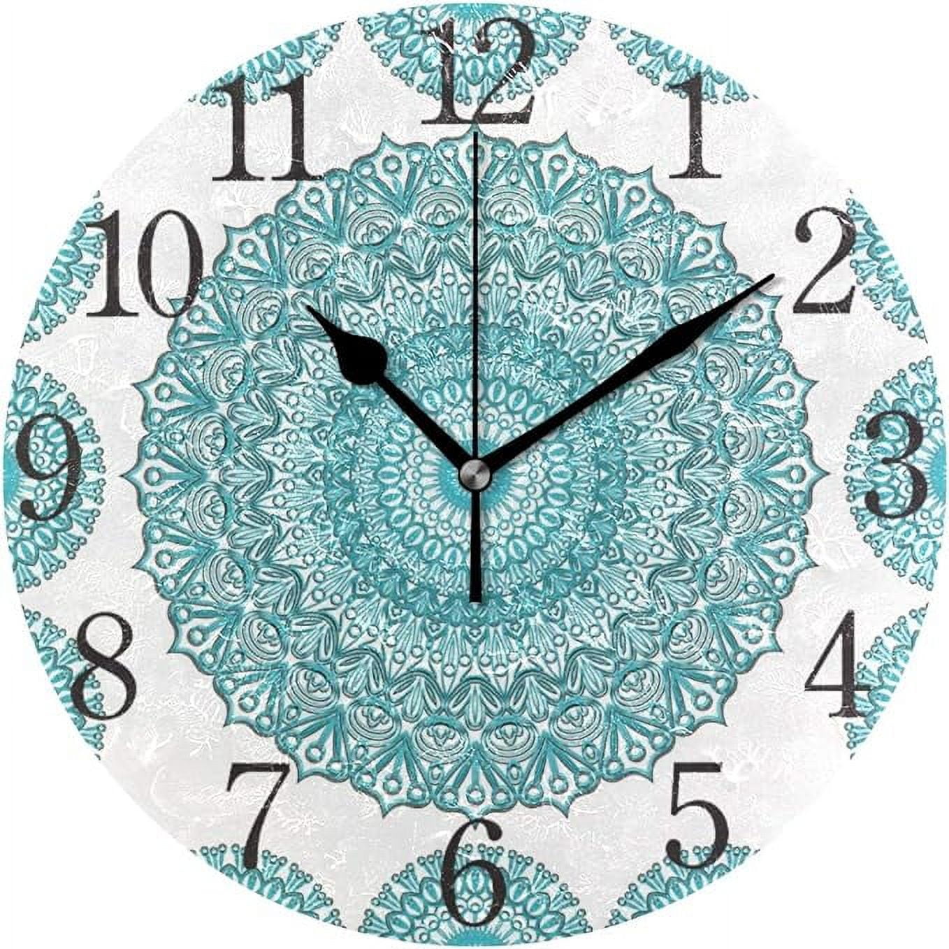 Wall Clock Silent 9.5 Inch Battery Operated Non Ticking Love Couple ...