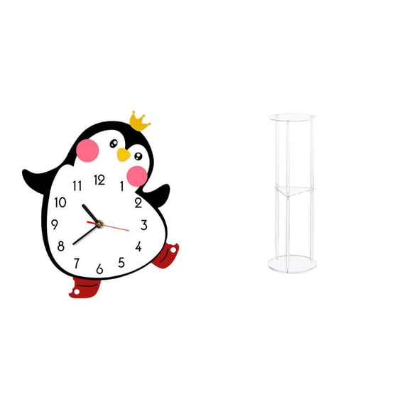 Wall Clock Silent Decorative Clock Wooden Battery Powered Table Compact Size for Home Balcony Workspace