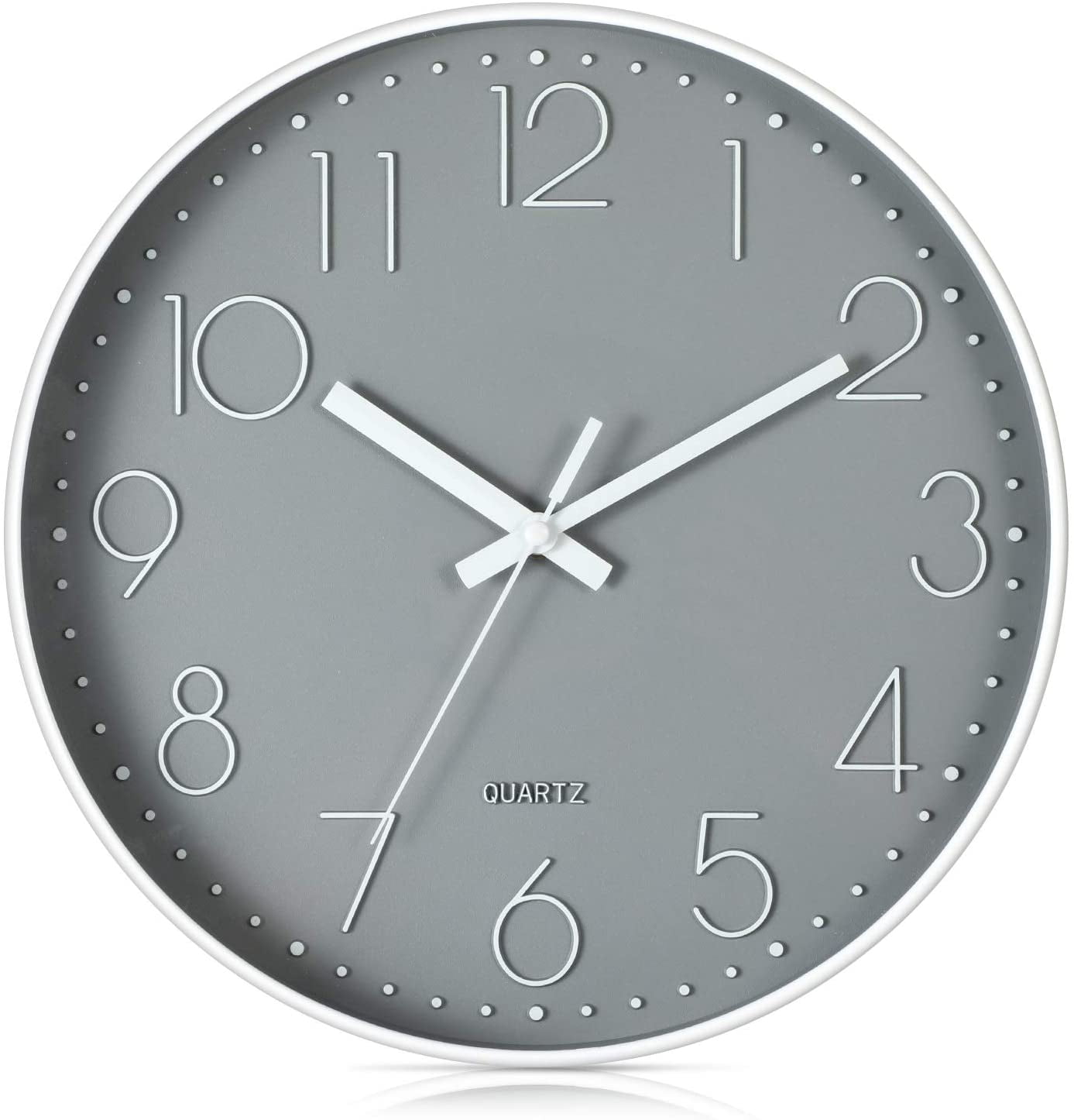 Wall Clock Silent No Tick Wall Clock 12 Inch Modern Quartz Design