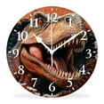 thumbnail image 1 of Wall Clock Silent Non-Ticking Battery Operated Modern Wall Clocks Decorative for Bathroom Kitchen-Dinosaur Wall Retro Art(14inch), 1 of 4