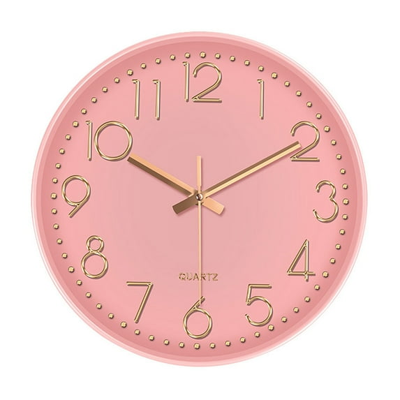 Wall Clock Silent Non-Ticking Battery Operated Round Modern Wall Clock for Office School Home Living Room Bedroom Bathroom Kitchen Decor 12-inch