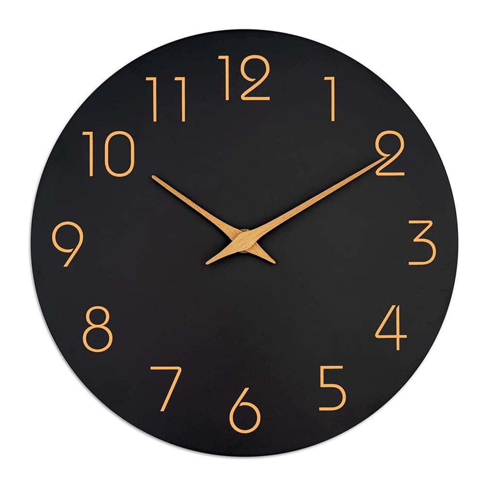 Wall Clock Silent Non Ticking Quality Battery Operated Round Easy to