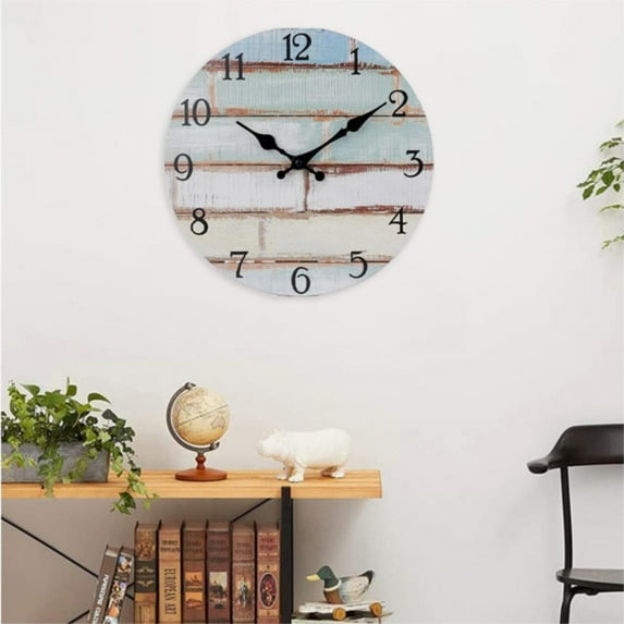 Wall Clock Silent Non Ticking Wall Clocks Battery Operated,for Bathroom, Living Room, Kitchen, Bedrooms(D,1 * Rural Style Wall Clock)