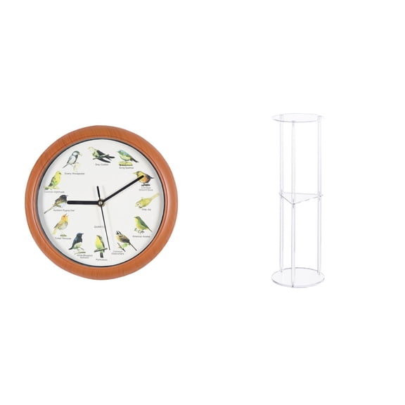 Wall Clock Singing Bird Clock Side Table Durable Acrylic Construction for Home Office Coffee Shop