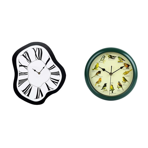 Wall Clock Singing Bird Sound Clock with Hourly Chimes and Silent Movement for Home Living Room Decor