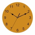 thumbnail image 1 of Wall Clock Solid Color Clocks PVC Silent Non-Ticking Battery Operated Decorative Dark Yellow Round Clock for Home Living Room Kitchen Bedroom Office School Wall Decor 14 Inch, 1 of 9