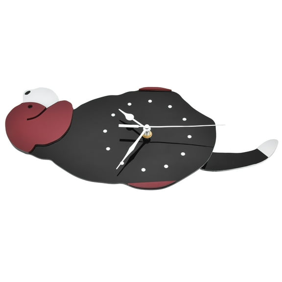 Wall Clock, Swing Wall Clock Swing Dog Frameless Silent Movement For Room For Office For Living Room