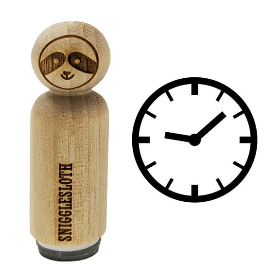 Wall Clock Time Rubber Stamp for Scrapbooking Crafting Stamping - Mini 1/2 Inch