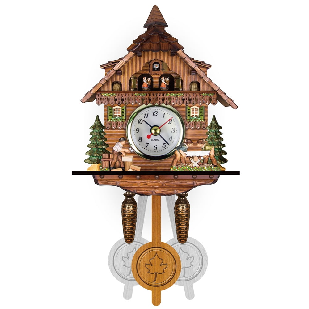 Wall Clock Traditional Wall Clock Wooden Pendulum Wall Clock Hanging Wall Decor