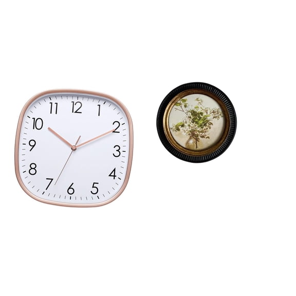 Wall Clock Vintage Picture Frame Antique Hanging PP Resin Material Perfect for Dining Room Farmhouse Gym