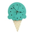 thumbnail image 1 of Wall Clock, Wall Decorative Clock, Household, Simple, Ice Cream Shaped, Bedroom Clock Hanging Clock for Kids Wall Home Decor Green, 1 of 6
