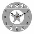 thumbnail image 1 of Wall Clock Western Texas Star Retro Clocks PVC Silent Non-Ticking Battery Operated Decorative Tribal Grey Round Clock for Home Living Room Kitchen Bedroom Office School Wall Decor 10 Inch, 1 of 9