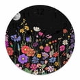 thumbnail image 1 of Wall Clock Wildflower Clocks PVC Silent Non-Ticking Battery Operated Decorative Herb Flower Botanical Black Round Clock for Home Living Room Kitchen Bedroom Office School Wall Decor 14 Inch, 1 of 9