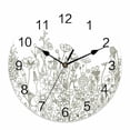 thumbnail image 1 of Wall Clock Wildflower Clocks PVC Silent Non-Ticking Battery Operated Decorative Herb Flower Botanical White Round Clock for Home Living Room Kitchen Bedroom Office School Wall Decor 10 Inch, 1 of 9