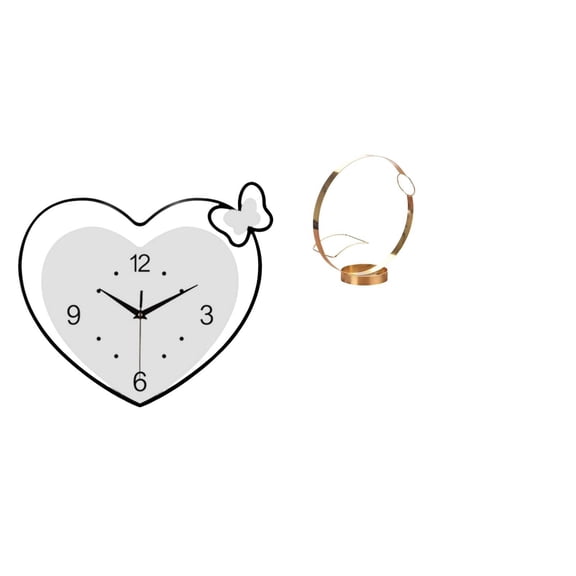 Wall Clock Wine Stand Rack Display Durable Acrylic Iron Design for Kitchen Living Room Cafe