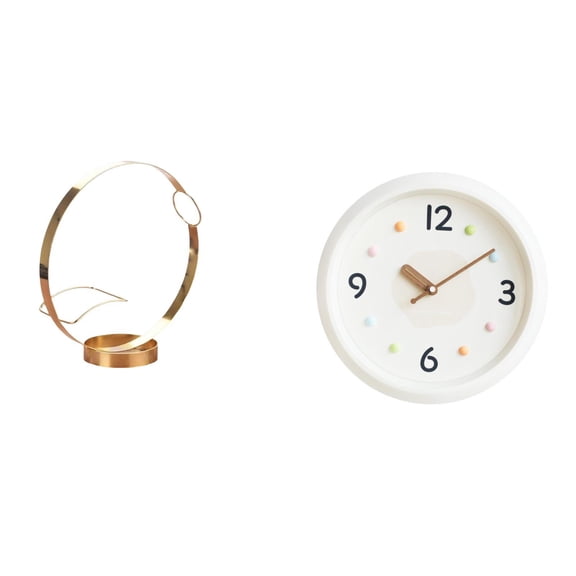 Wall Clock Wine Stand Rack Display Iron Construction Ideal for Dining Room Bar Kitchen Living Room