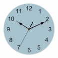 thumbnail image 1 of Wall Clock Winter Sky Blue Clocks PVC Silent Non-Ticking Battery Operated Decorative Solid Color Round Clock for Home Living Room Kitchen Bedroom Office School Wall Decor 10 Inch, 1 of 9
