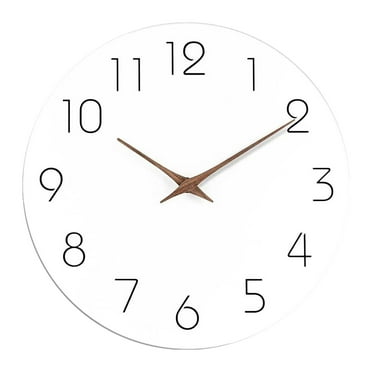 Wall Clock Wooden Silent Non Ticking Decorative Battery Operated Wall Clock For Bedroom Kitchen Home Living Room School Hotel 12 Inches（A,One Size）