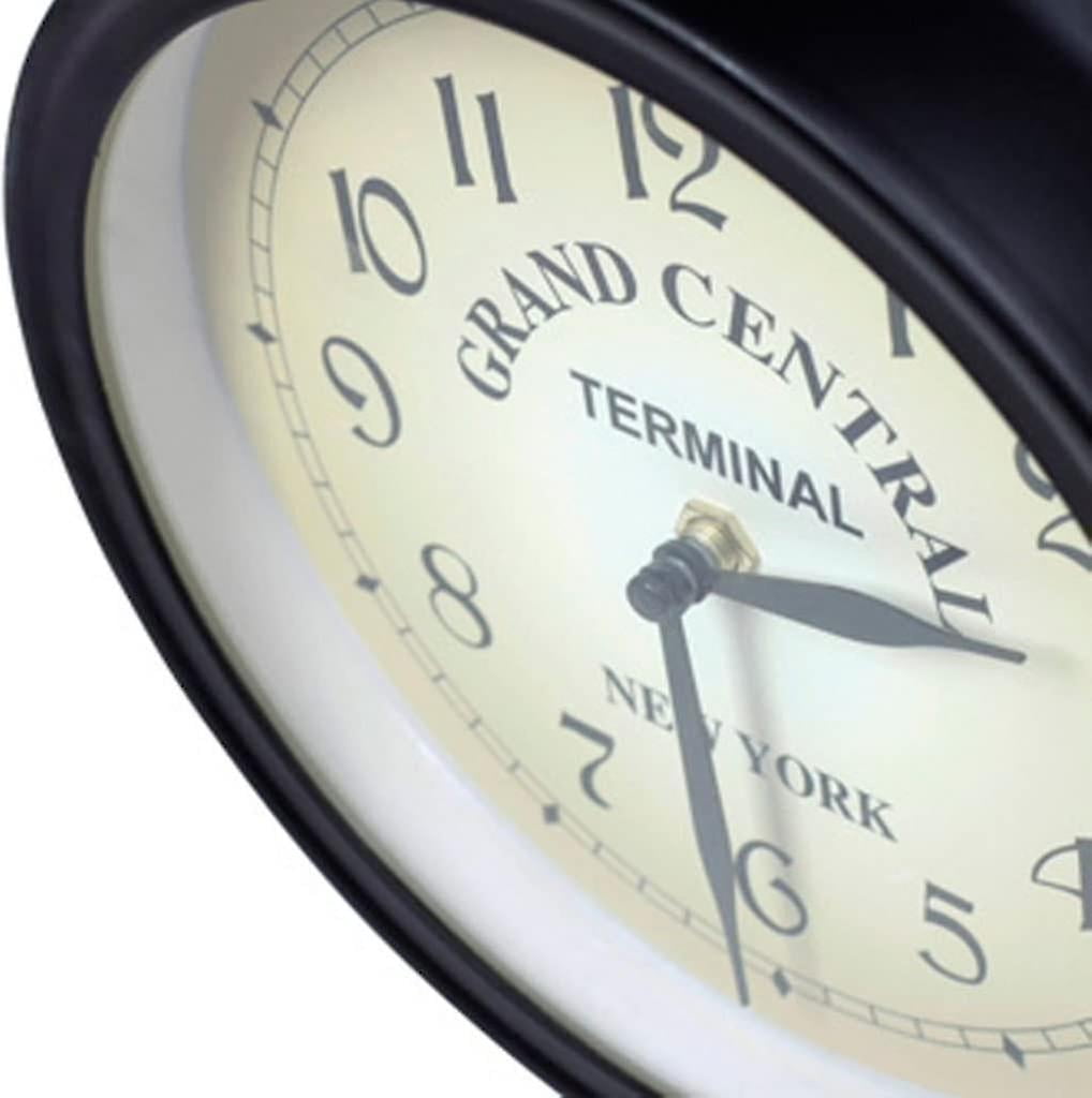 Wall Clock Wrought Iron Garden Clock Station Clock 2-sided Handcrafted Grand Central Terminal New Yo
