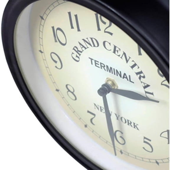Wall Clock Wrought Iron Garden Clock Station Clock 2-sided Handcrafted Grand Central Terminal New Yo