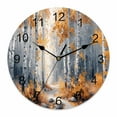 thumbnail image 1 of Wall Clock Yellow Forest Plant Clocks PVC Silent Non-Ticking Battery Operated Decorative Tree Illustration Grey Round Clock for Home Living Room Kitchen Bedroom Office School Wall Decor 14 Inch, 1 of 9