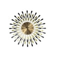 thumbnail image 1 of Wall Clock in Decorative Sunburst Shape in Openwork Metal, 1 of 2