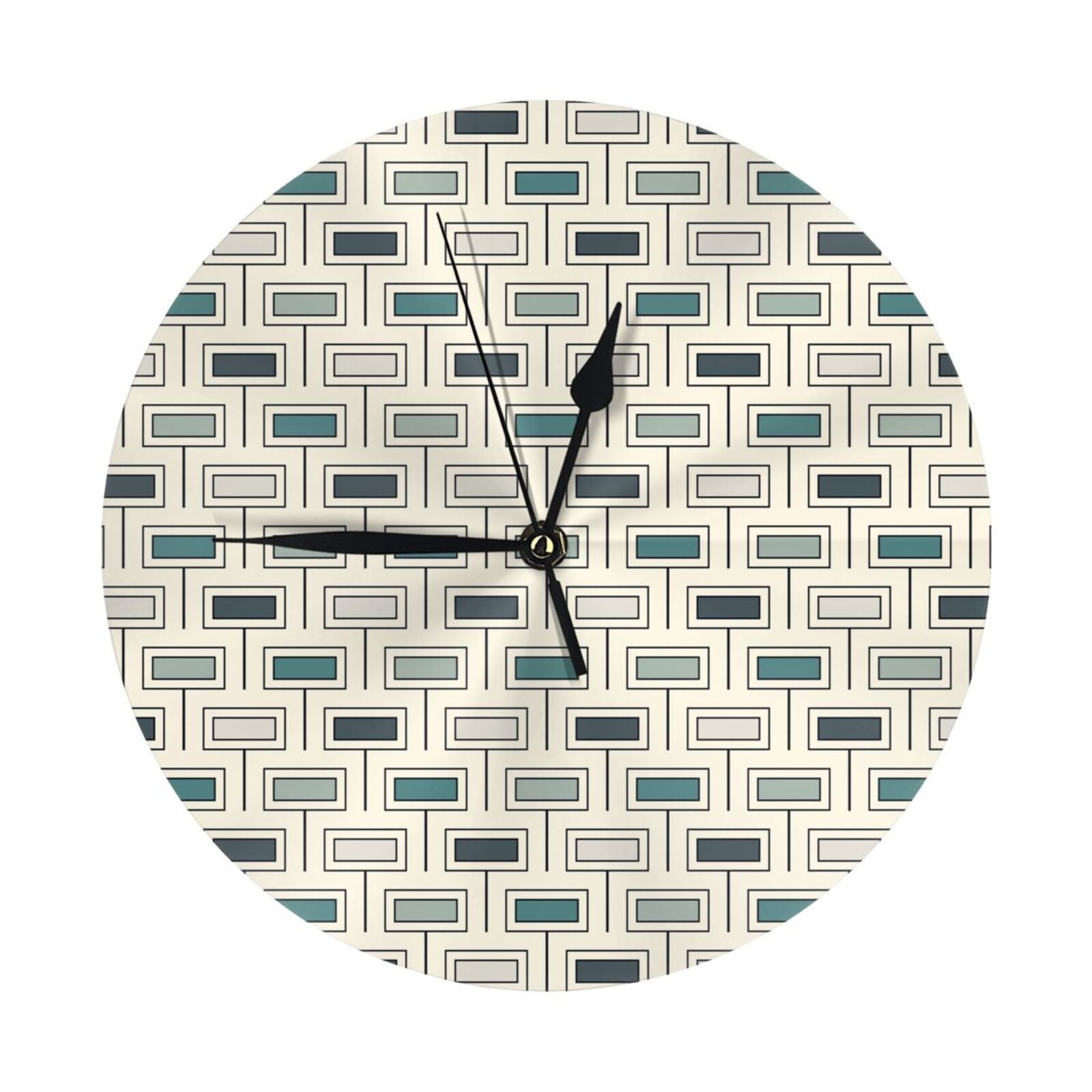 Wall Clock small rectangle Wall Clocks Battery Operated, Modern Wall ...