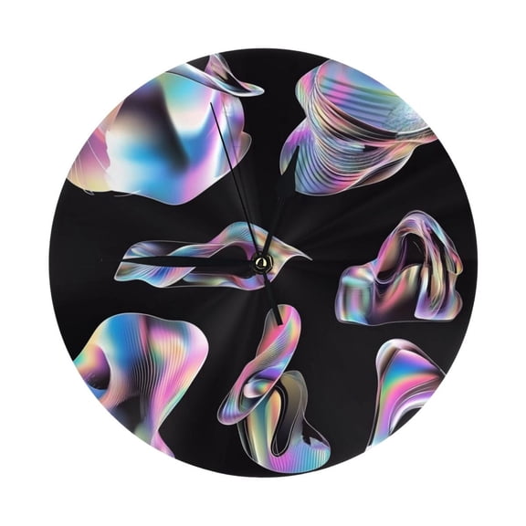 Wall Clocks 3D chrome shape (2) Decorative for Living Room Kitchen Home Bedroom