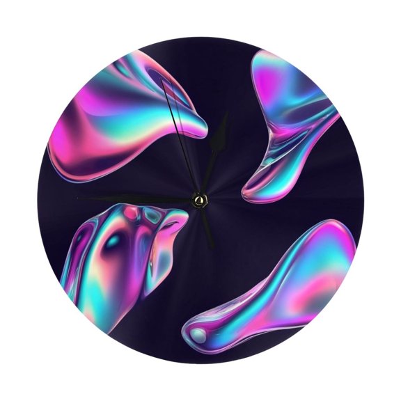 Wall Clocks 3D chrome shape (3) Decorative for Living Room Kitchen Home Bedroom