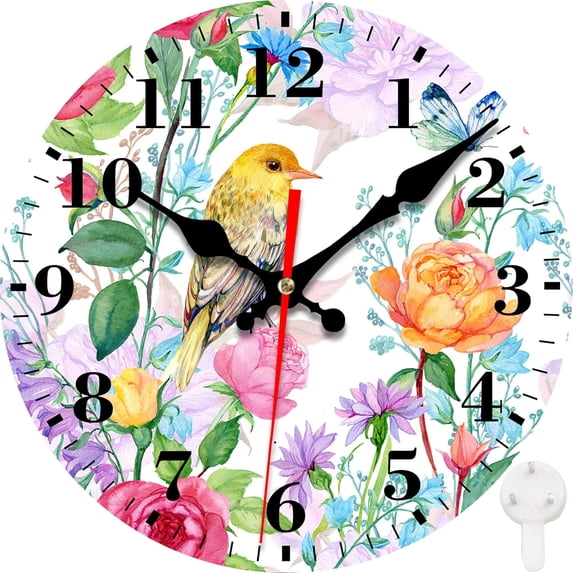 Wall Clocks Battery Operated, Beautiful White Lighthouse Silent Non Ticking Decorative Indoor Outdoor Wall Clocks for Living Room Kitchen Bedroom Bathroom 12"