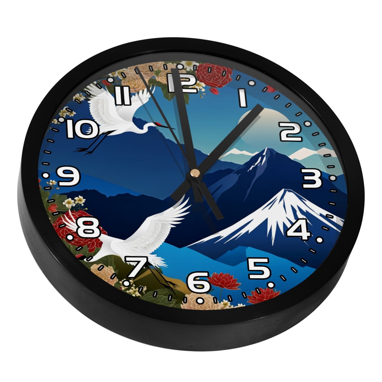 Wall Clocks Battery Operated Modern Clocks Round Silent Clock 9.8 in