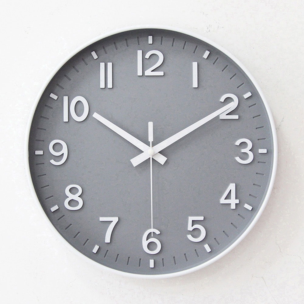 Wall Clocks Battery Operated for Living Room Kitchen 12" Silent Non