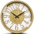 thumbnail image 1 of SANMADROLA Wall Clocks Battery Operated 12 Inch Silent Non Ticking Vintage Faux Wood Grain Cutout Decorative Clock for Home Decor Living Room Garden Farmhouse Office Kitchen Decoration, 1 of 9