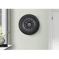 Wall Clocks, Clocks, 20" Round, Charcoal Grey, Transitional, Table Clocks, Analog Clocks,